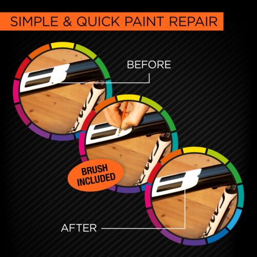 GPaintBikes Touch-Up Paint Kit - 4 Pack - Black White Red Blue