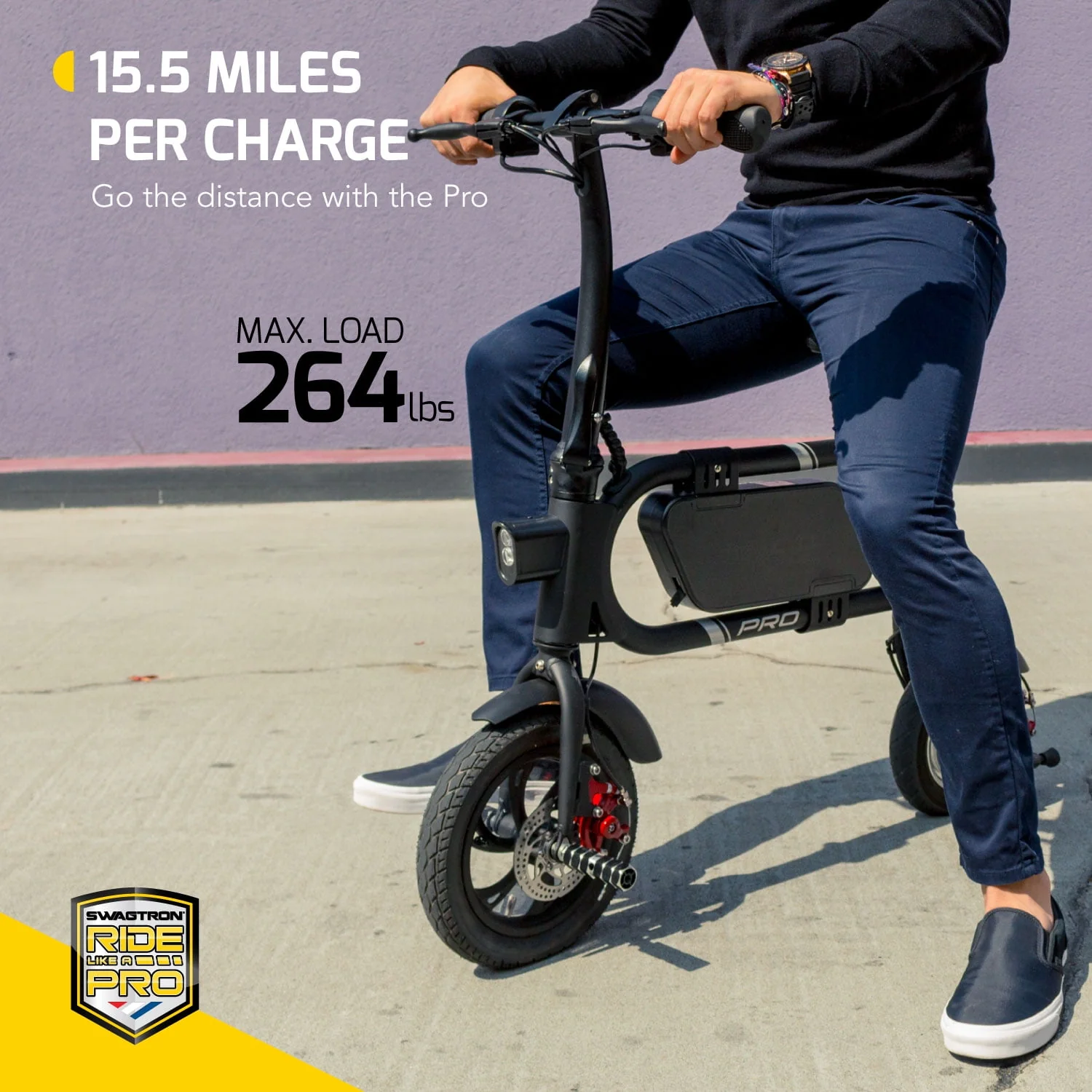 Swagtron Swag cycle Pro Pedal-Free Electric Scooter Rider