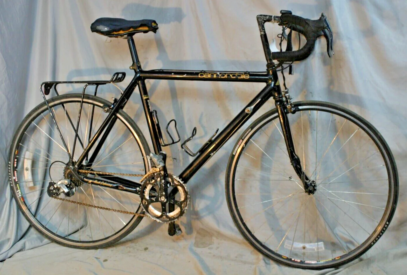 1991 Cannondale Black Lightning Criterium Touring Road Bike 55cm Medium Shimano!