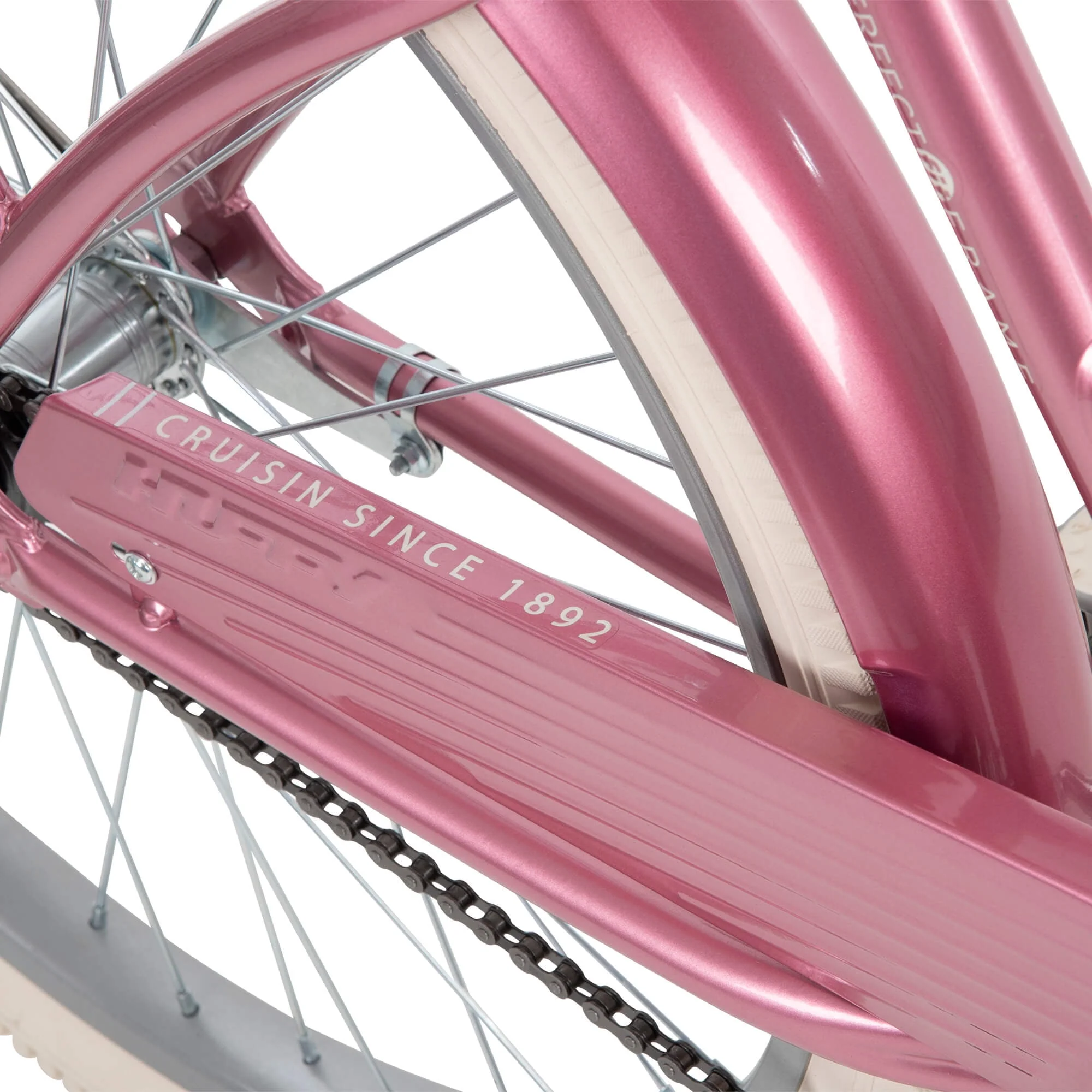 26 In. Nel Lusso Women's Beach Cruiser Bike, Pink Taffeta