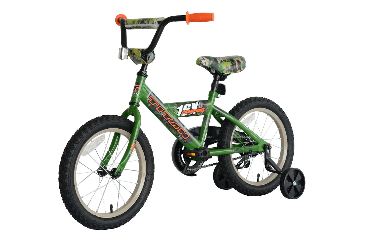 TITAN Champion 16-Inch Boys BMX Bicycle with Training Wheels, Camo