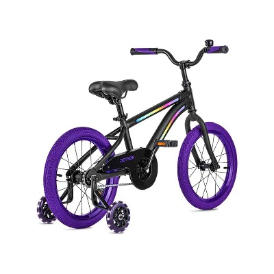 Jetson Light Rider 16" Kids'  Light Up Bike - Black/Purple