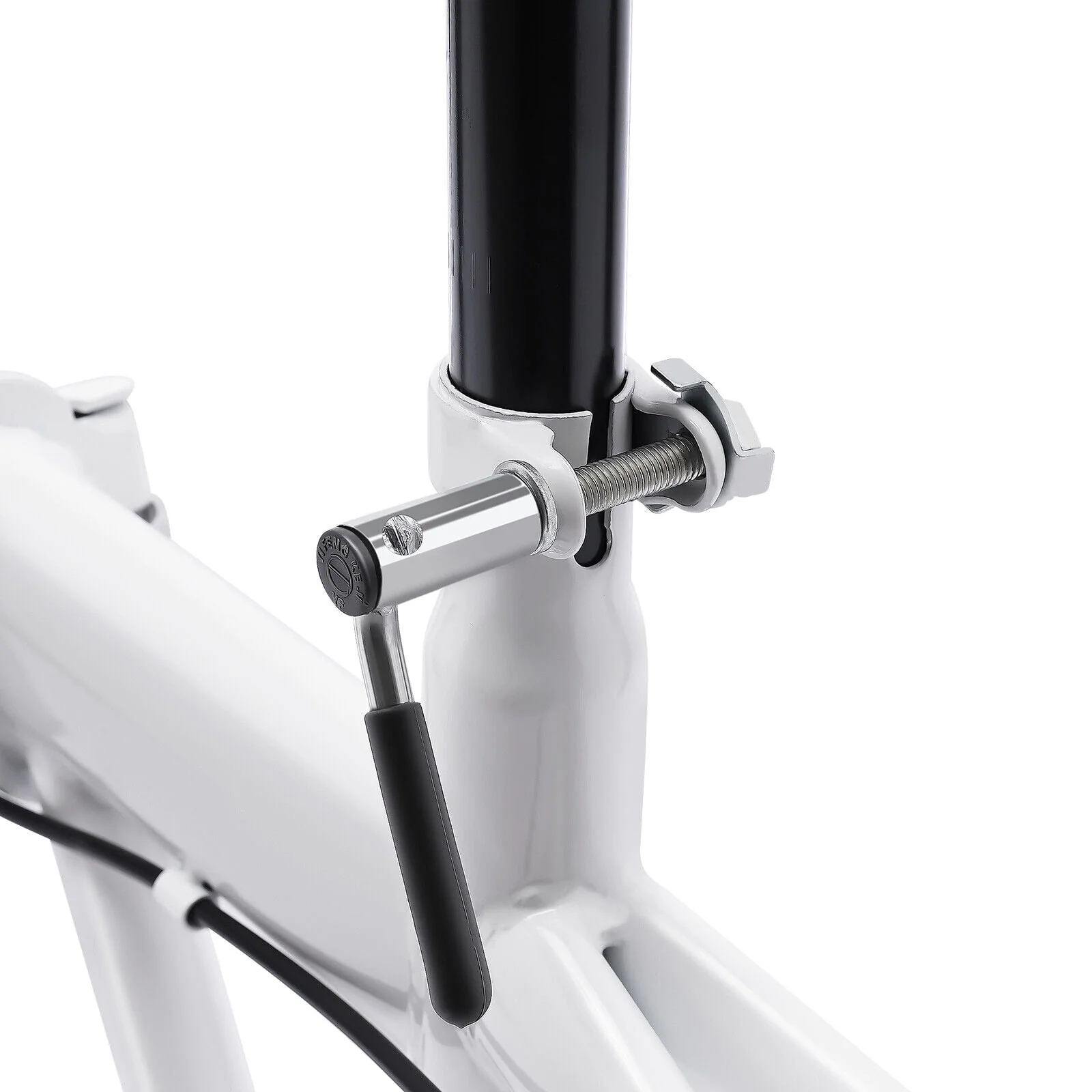 Oukaning 20 Inch Adult Bike 7 Speed Folding Bicycle Double V Brake Carbon Steel White