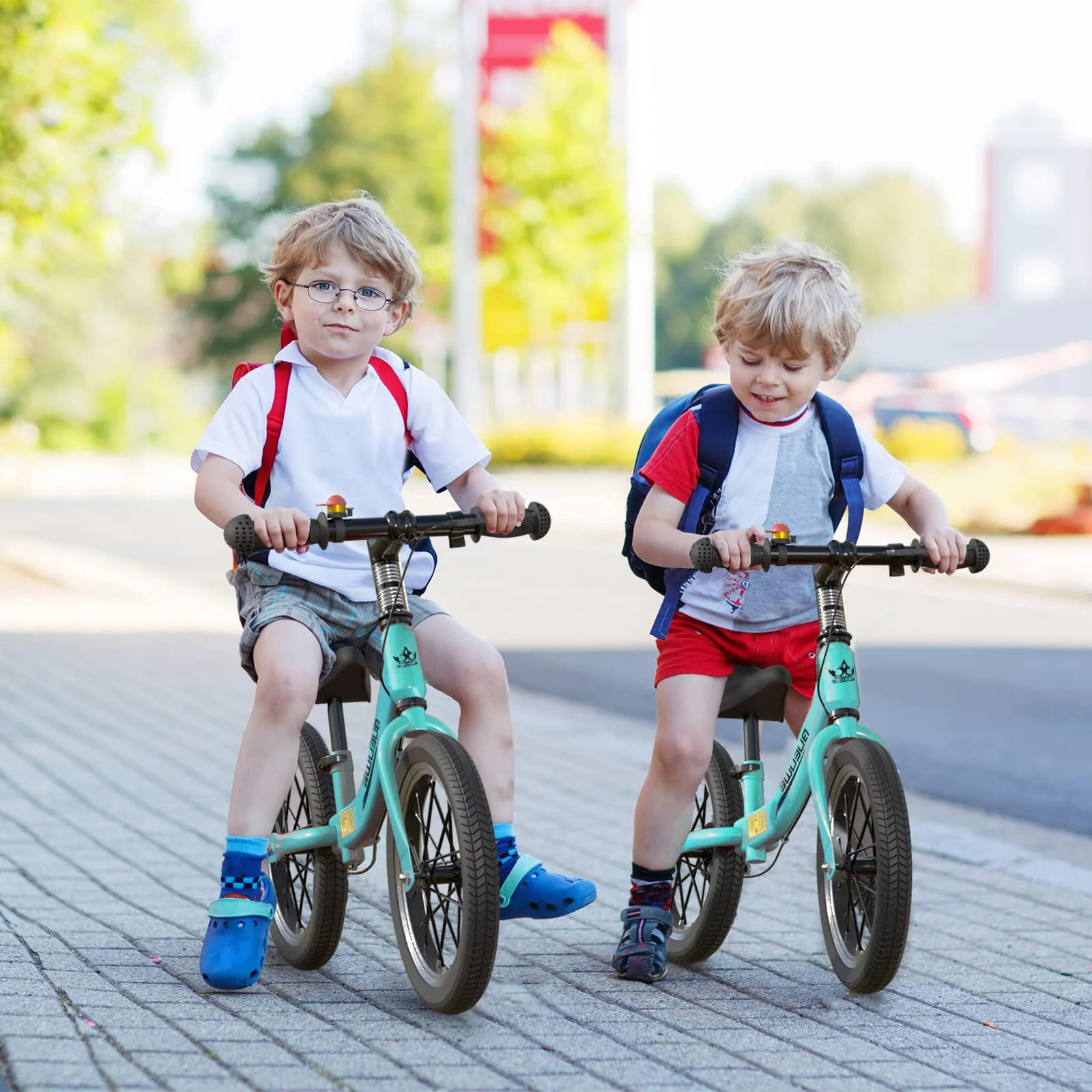 GASLIKE 14/16 inch kids balance bike for big kids 3 4 5 6 7 8 years old, no pedal training bicycle with handbrake and kickstand, adju