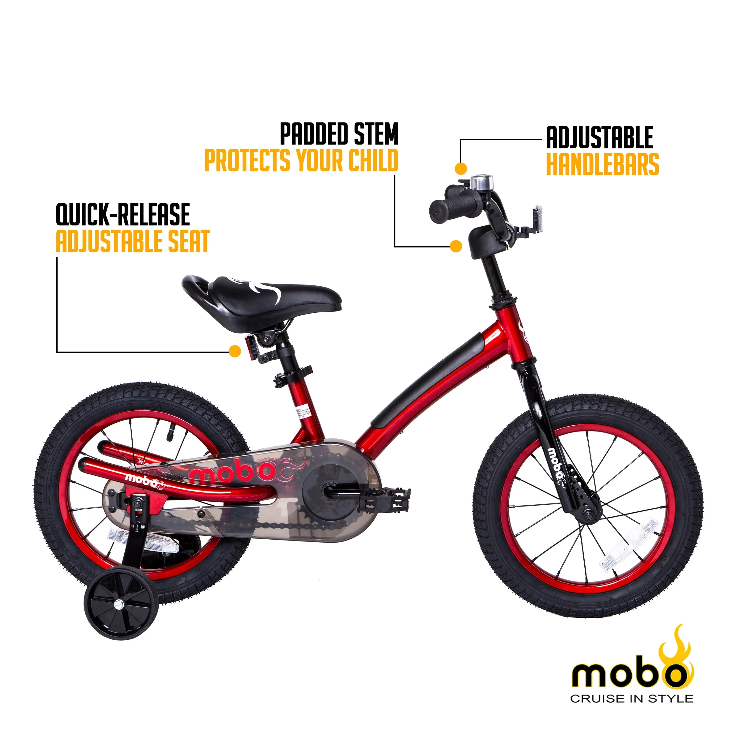 Mobo First 14in. Boy's Bike, Red