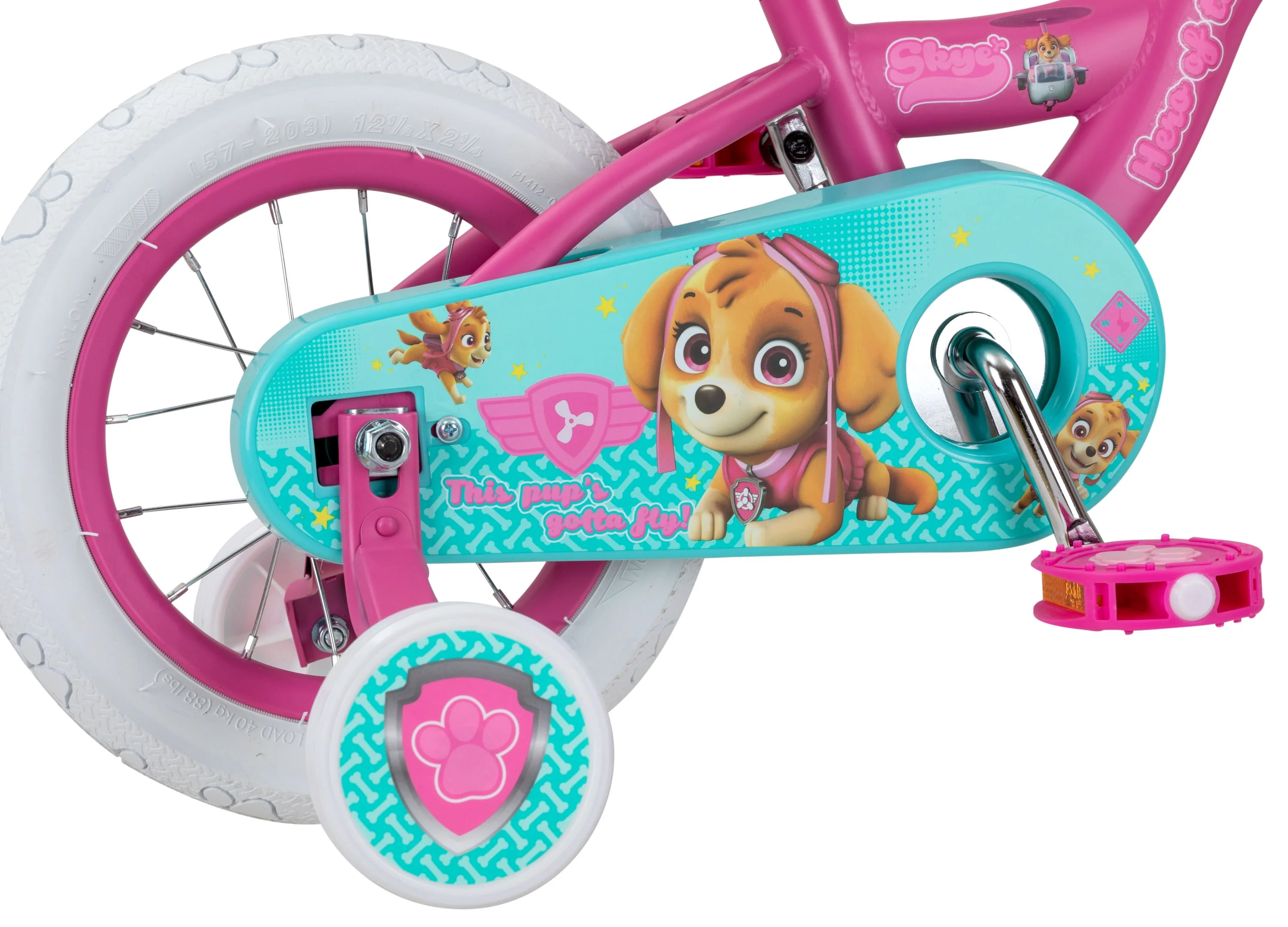12in. Paw Patrol Skye Girls Kids Bike, Ages 2 to 4, Pink