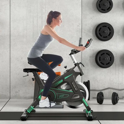 Costway Stationary Exercise Bike Cycling Bike W/33Lbs Flywheel Home Fitness Gym Cardio