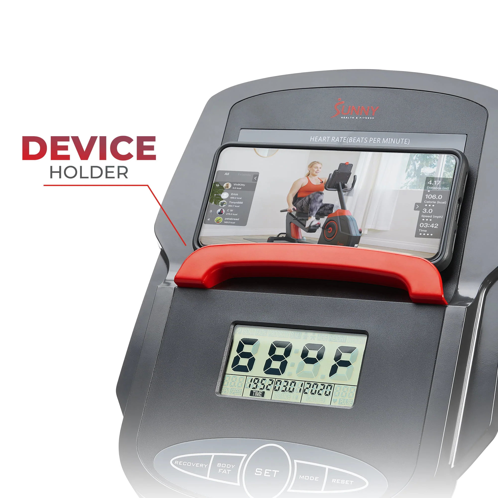 Sunny Health & Fitness Elite Interactive Series Recumbent Exercise Bike (SF-RB420046)