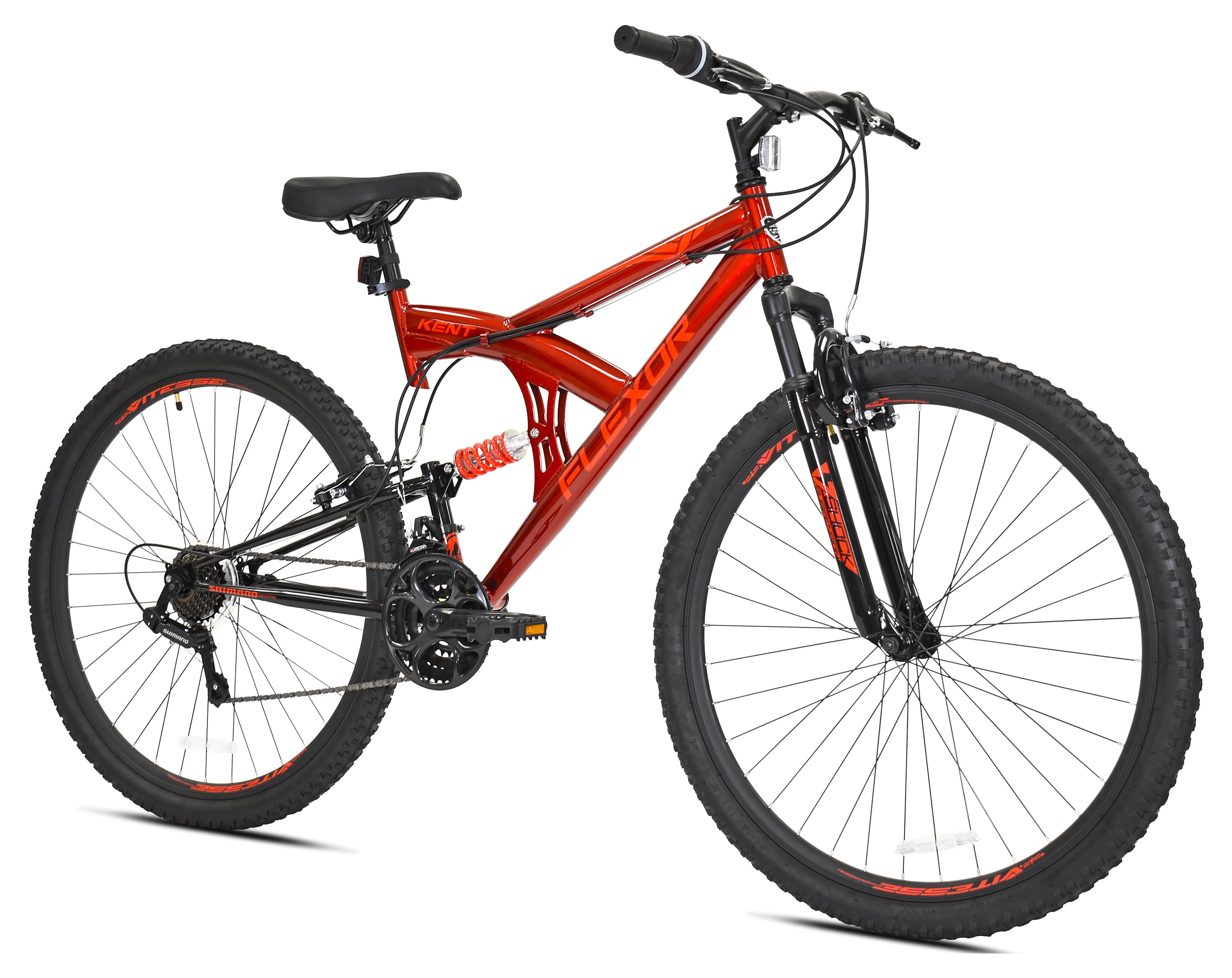 Kent 29 in. Flexor Men's Dual Suspension Mountain Bike, Red