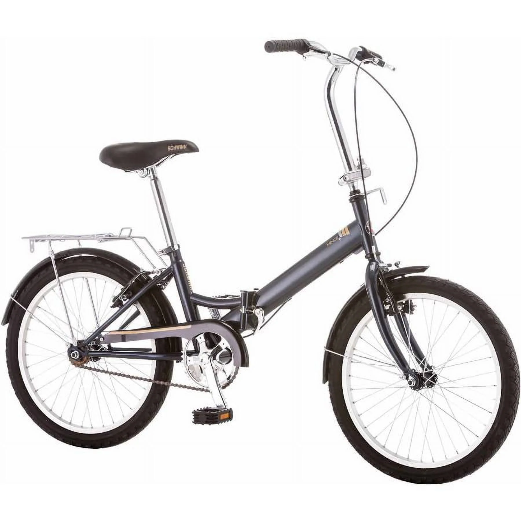 Schwinn 20 In. Hinge Unisex Folding Bike, Gray