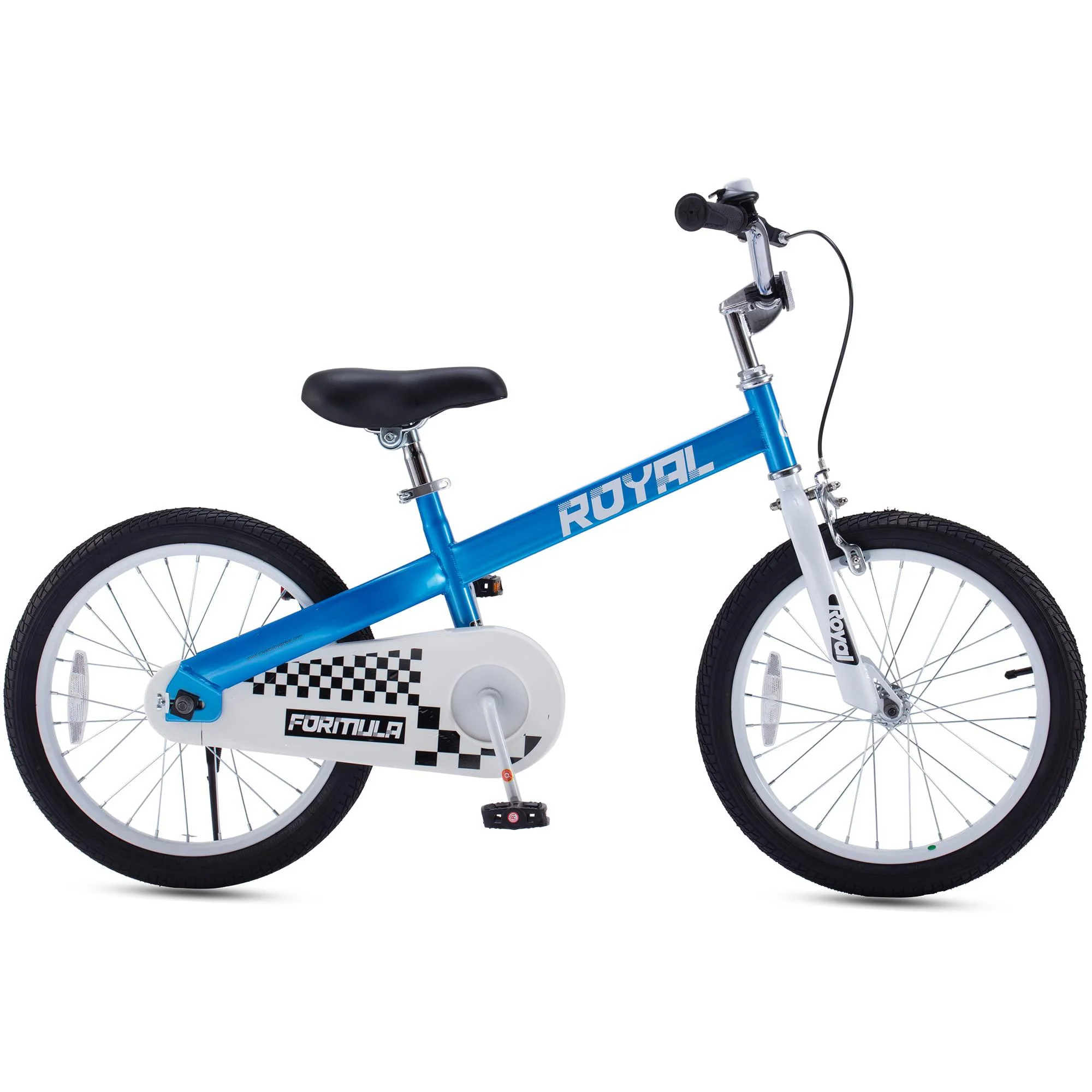 royalbaby formula kids bike boys girls 20 inch wheel bicycle with kickstand ages 7+ years, blue