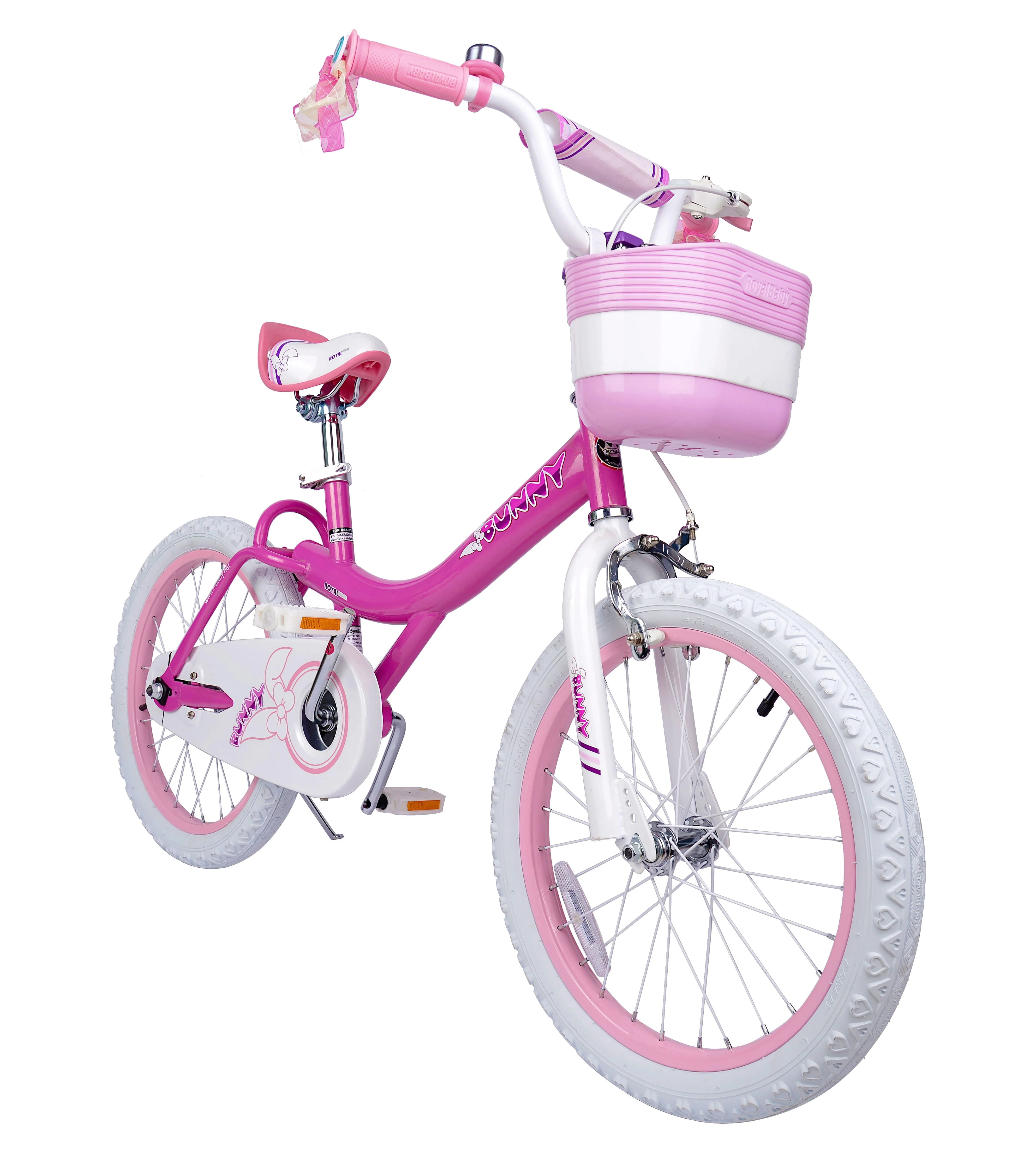 RoyalBaby Bunny Girl's Bike Fushcia 18 inch Kid's bicycle