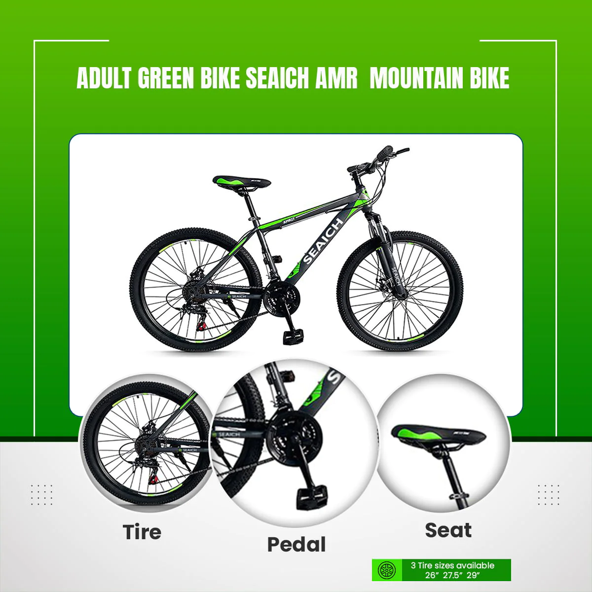 Adult Green Bike SEAICH AMR 29