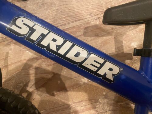 STRIDER 12 Balance Bike, Childs Beginner, Blue Bicycle