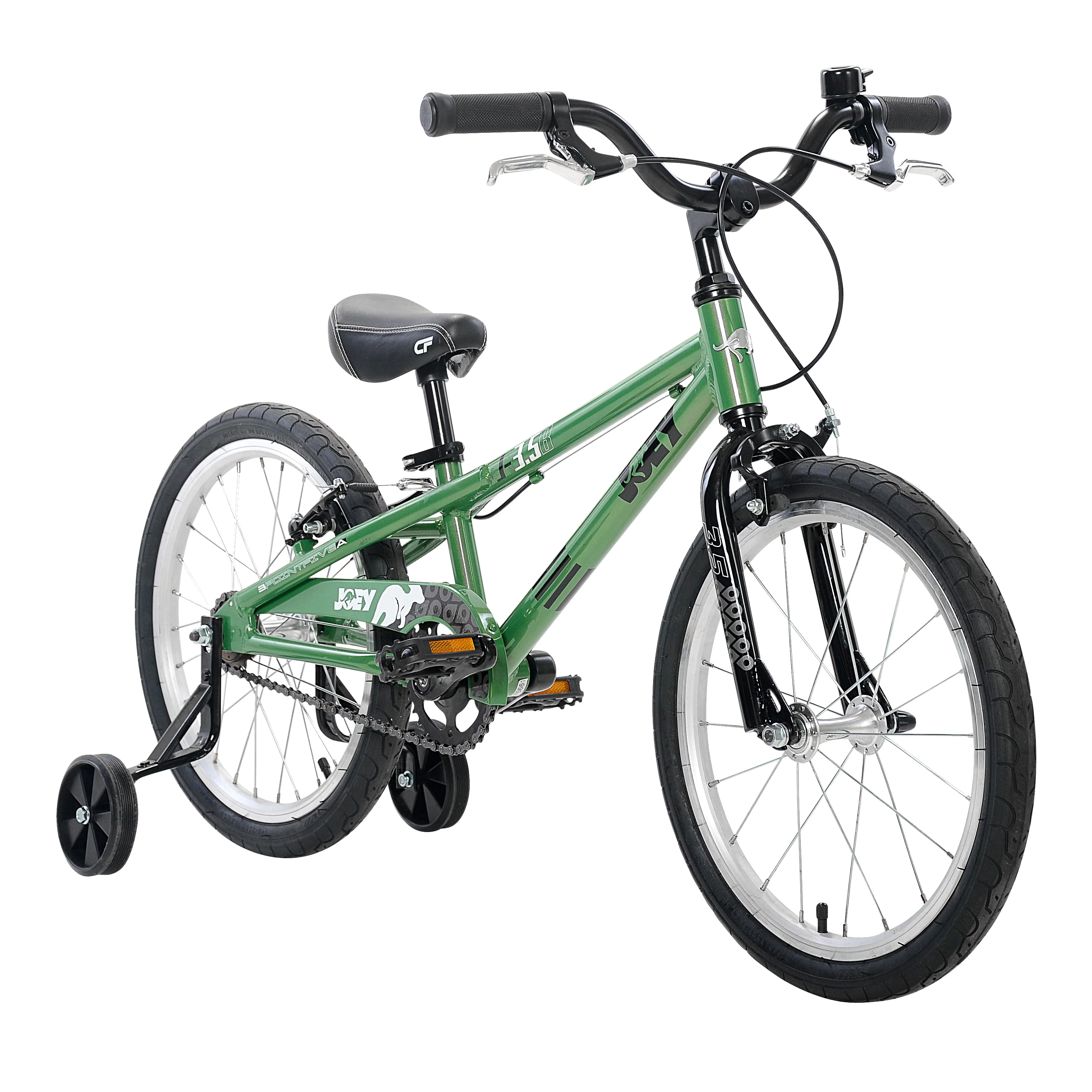 Joey 3.5 Ergonomic Kids Bicycle, For Boys or Girls, Age 3-6, Height 37-47 inches, in Green