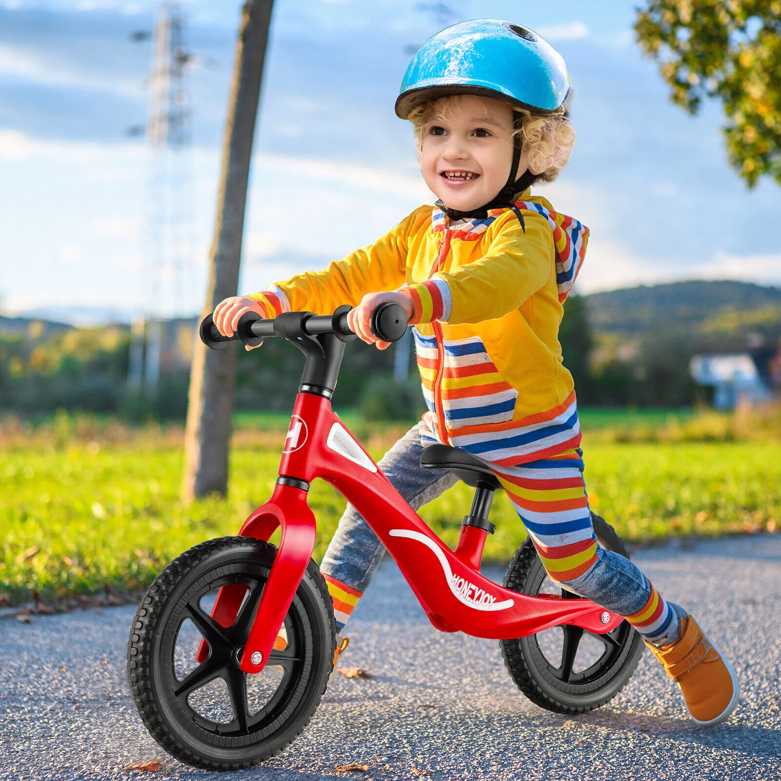 Great Choice Products Kids Balance Bike, Lightweight Toddler Bicycle With Rotatable Handlebar