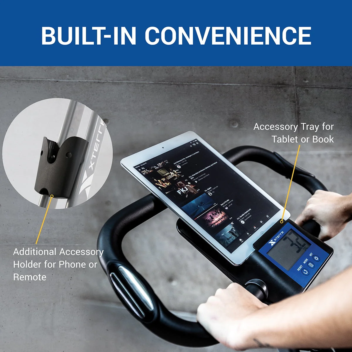 XTERRA Fitness FB360 Compact Stationary Upright Folding Bike with Magnetic Resistance and 250 lb Weight Limit