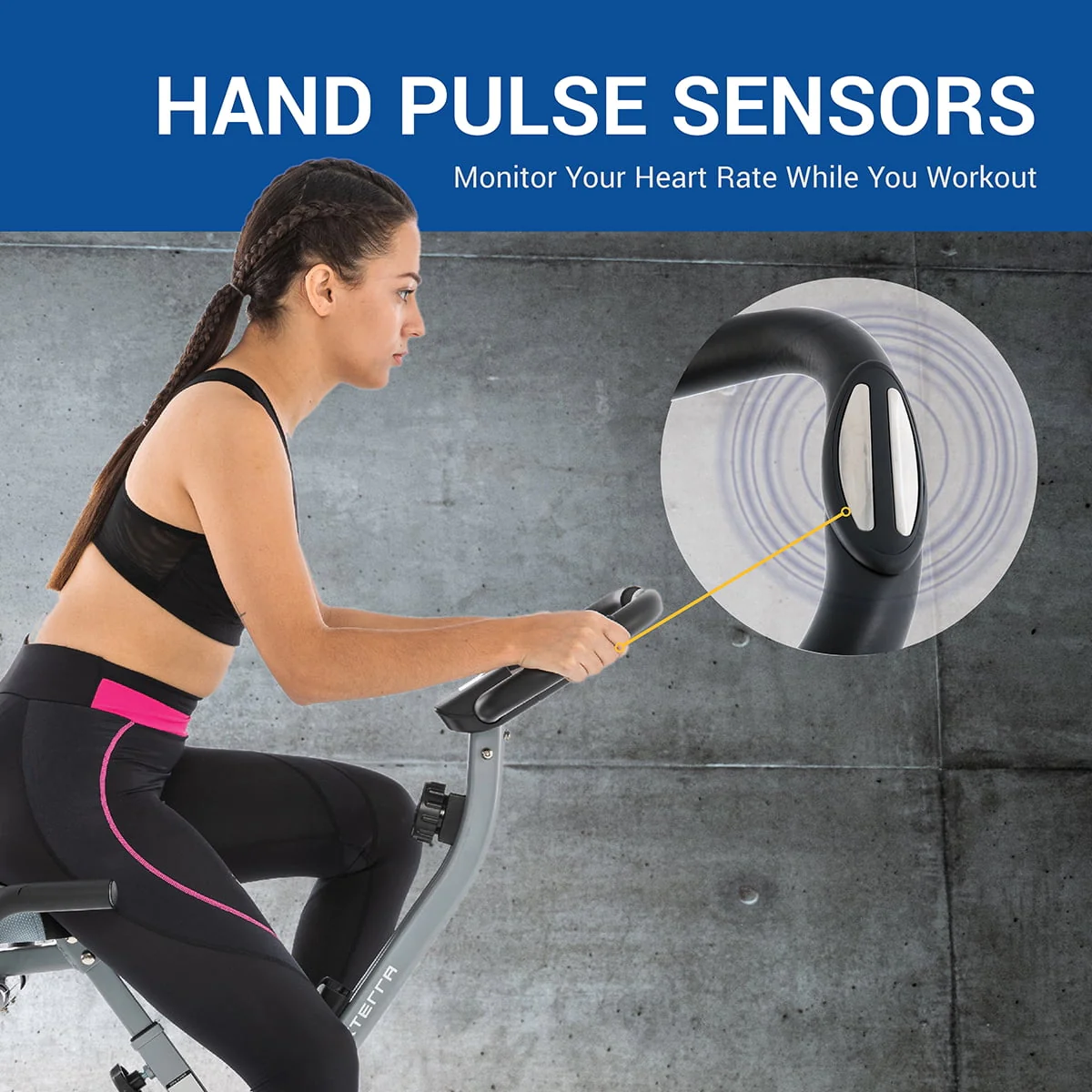 XTERRA Fitness FB360 Compact Stationary Upright Folding Bike with Magnetic Resistance and 250 lb Weight Limit