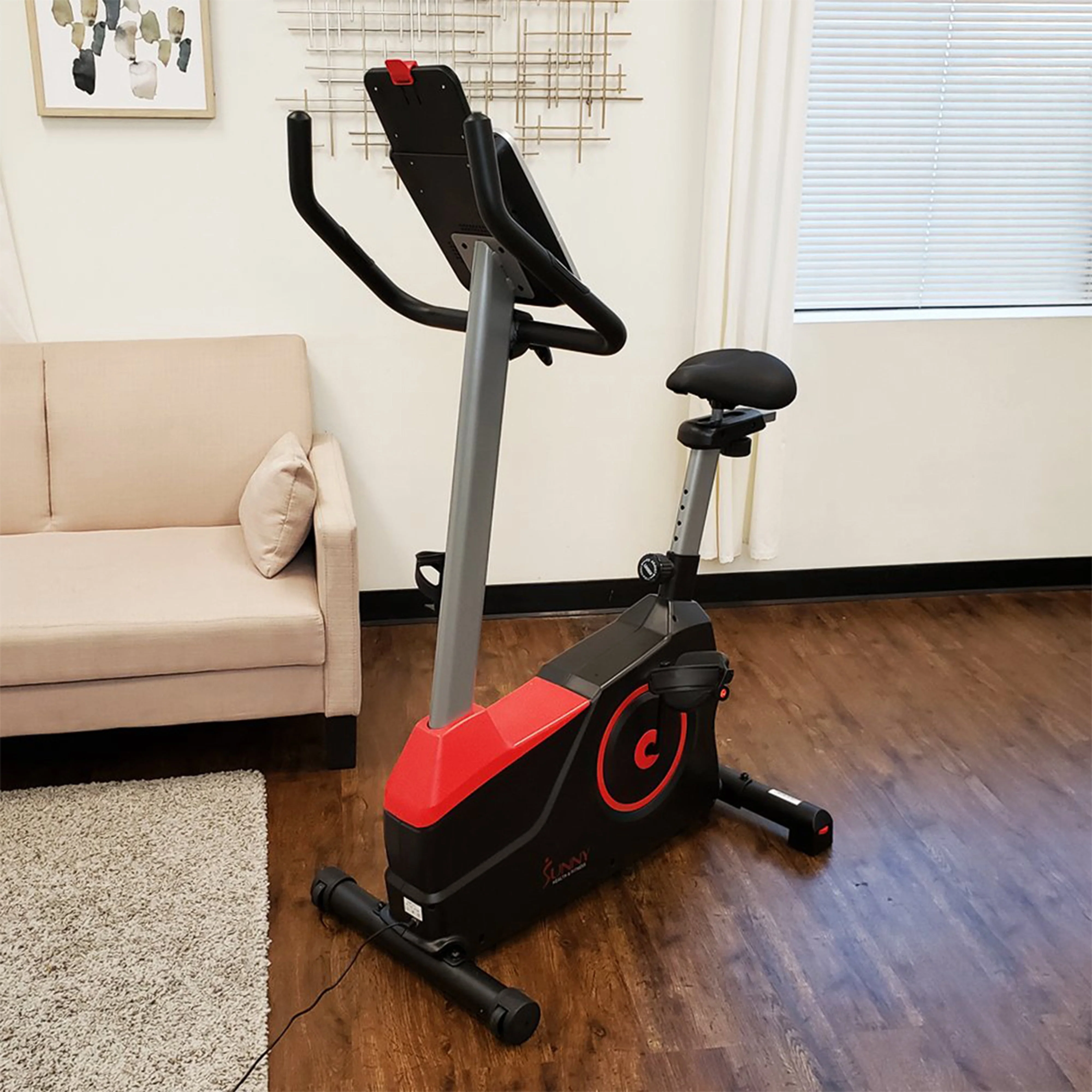 Sunny Health & Fitness Evo-Fit Stationary Upright Bike with 24 Level Electro-Magnetic Resistance - SF-B2969