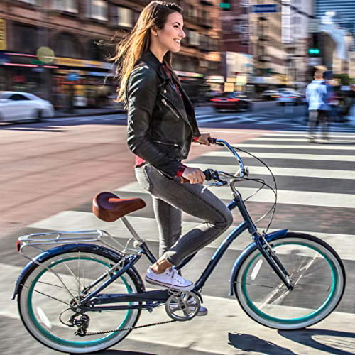 sixthreezero EVRYjourney Women's 3-Speed Step-Through Hybrid Cruiser Bicycle, 24