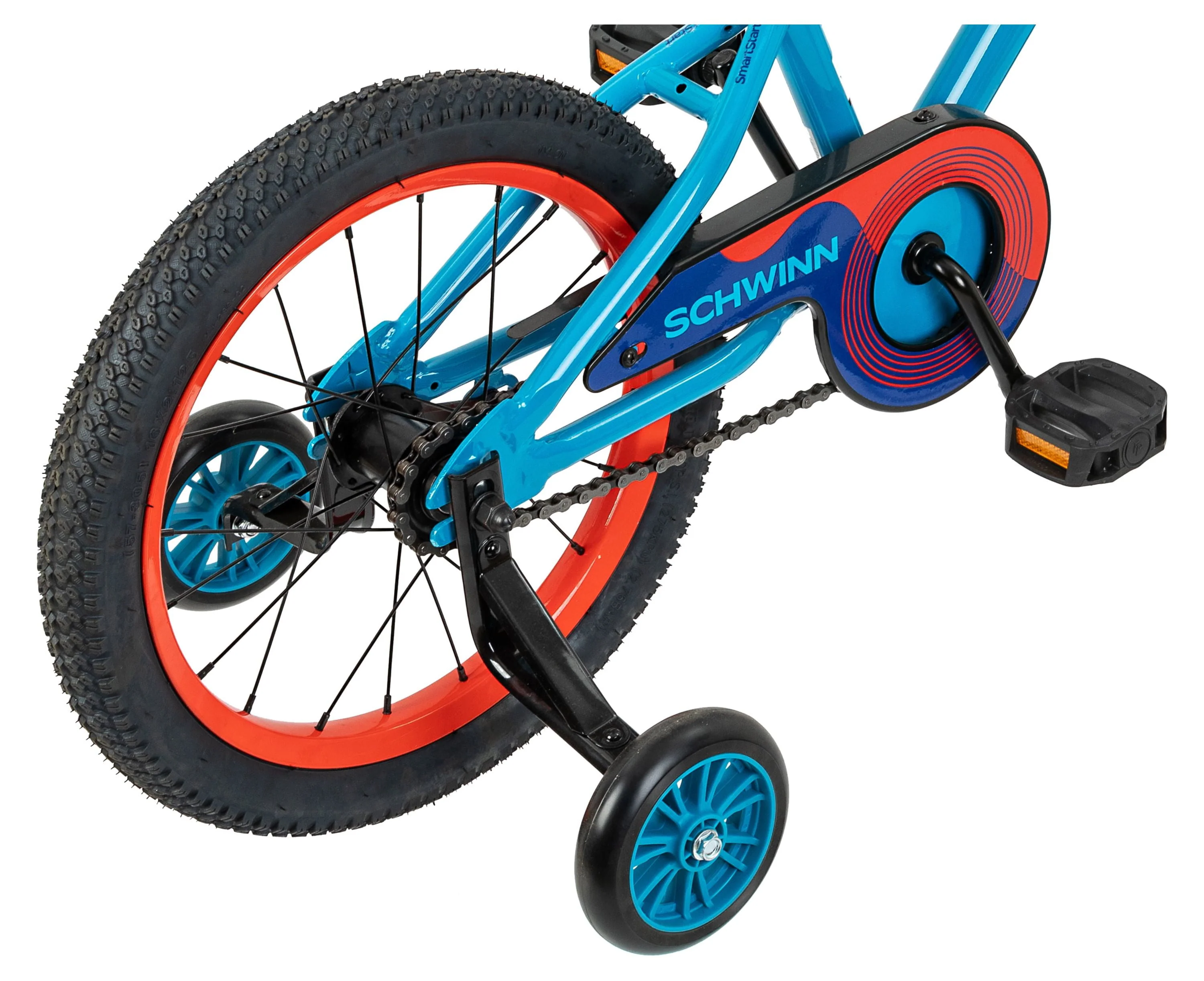 Schwinn Snap 16 inch Boys Kids Bike with Training Wheels, Ages 3-7,  Blue
