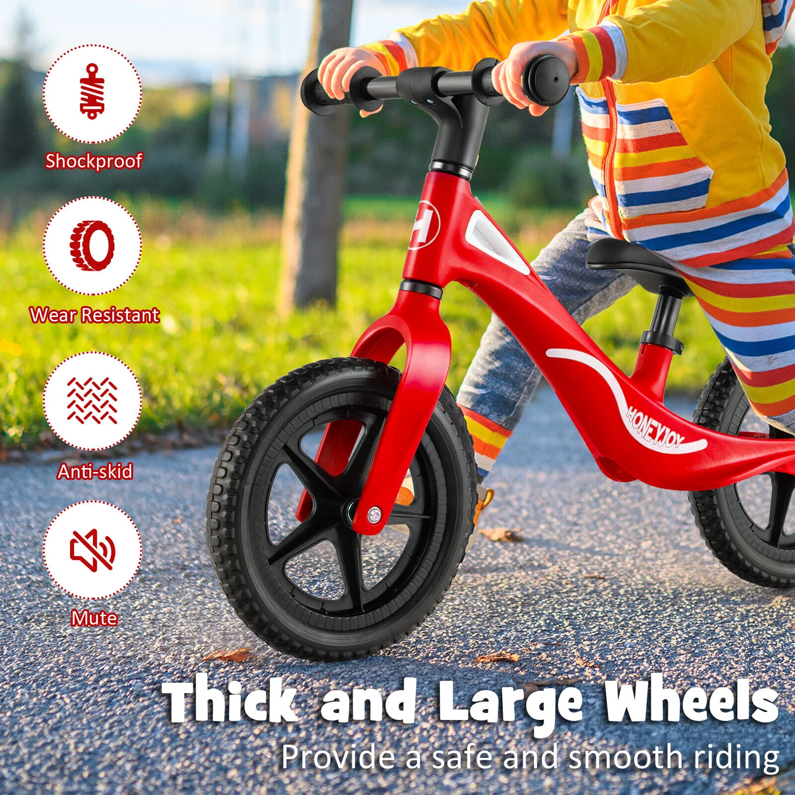 Great Choice Products Kids Balance Bike, Lightweight Toddler Bicycle With Rotatable Handlebar