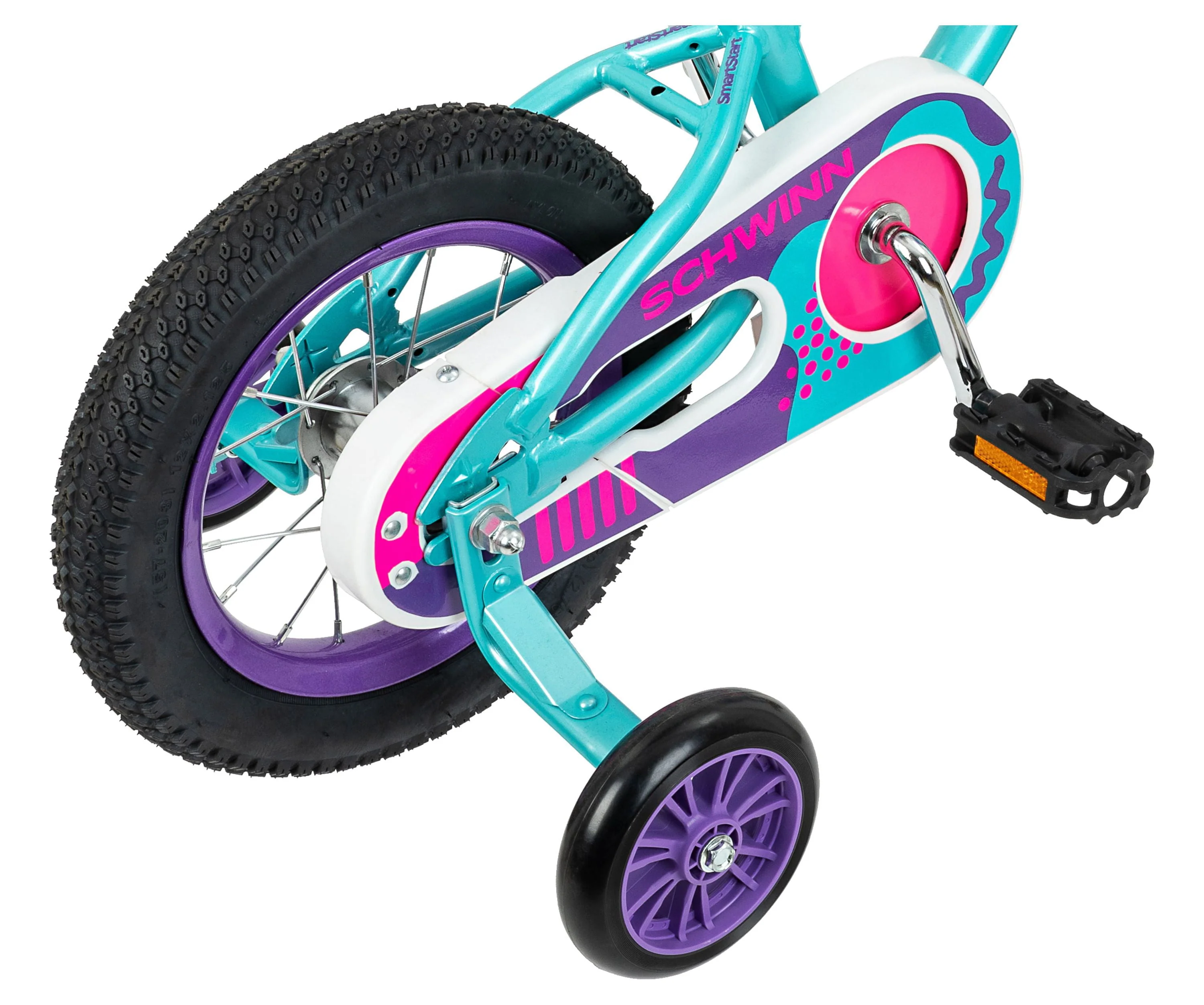 Schwinn 12-in. Breeze Girls Kids Bike with Basket, Teal & Purple