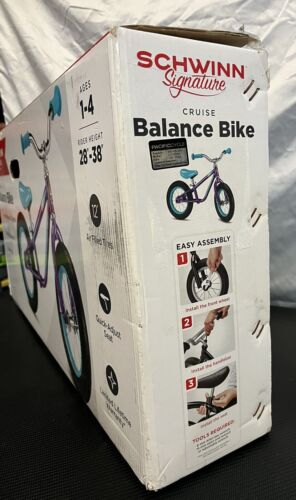 Schwinn Signature Kids Cruise Balance Bike Ages 1-4 Learn Control Bicycle - NIB!