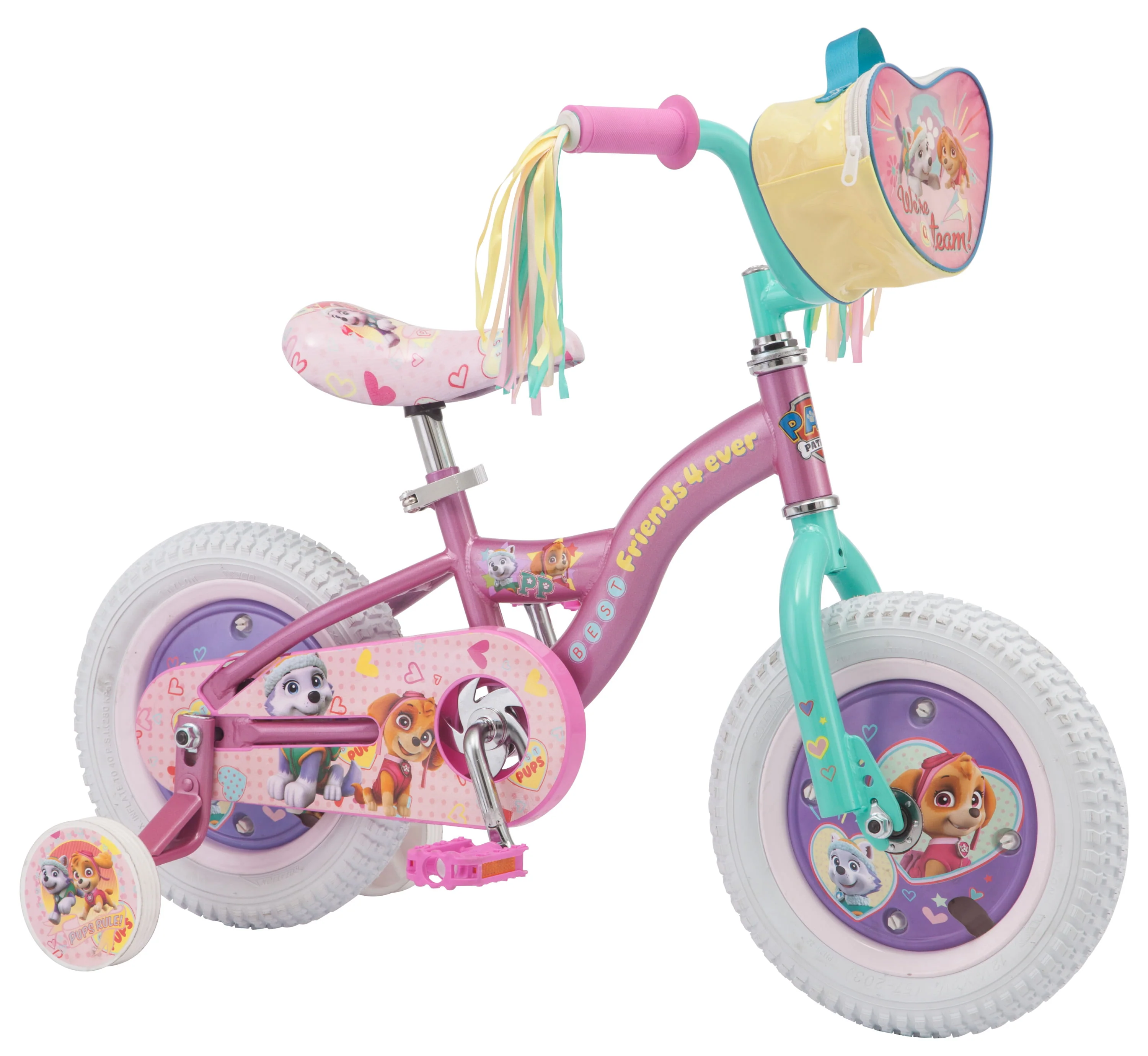 PAW Patrol Nickelodeon's Skye Sidewalk Bike, 12 In. with Training Wheels, Pink