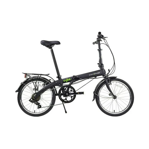 Dahon VYBE D7 Folding Bike (Black) with Dahon Foldable Carry Bag
