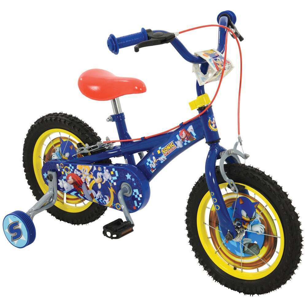 Sonic Kids Bike 14" Wheel Cycling Bicycle Single Speed - Blue Yellow