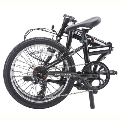 ZiZZO Ferro 7-Speed Steel 20" Folding Bike - Black