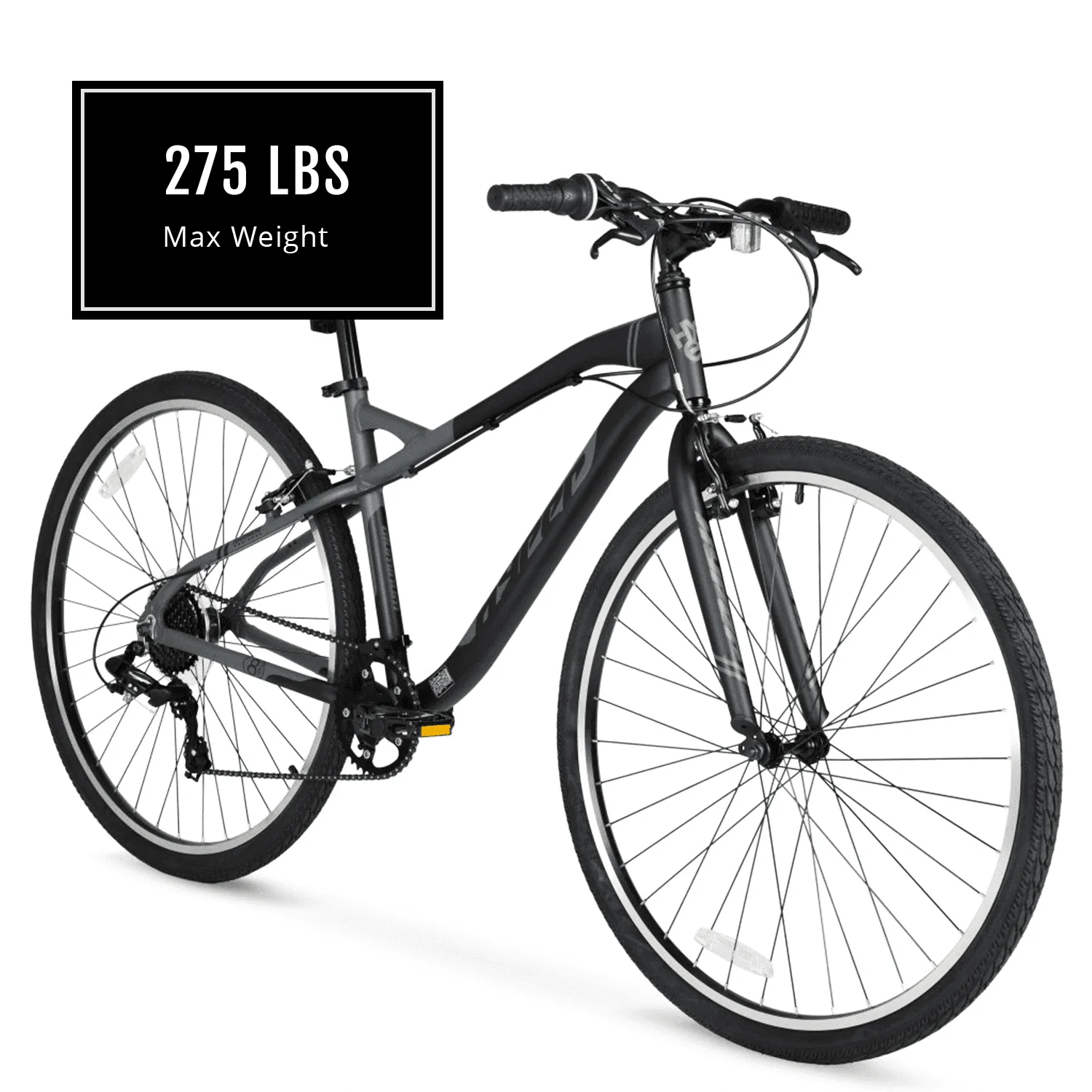 Bicycle 700c Adult Urban Bike, Gray