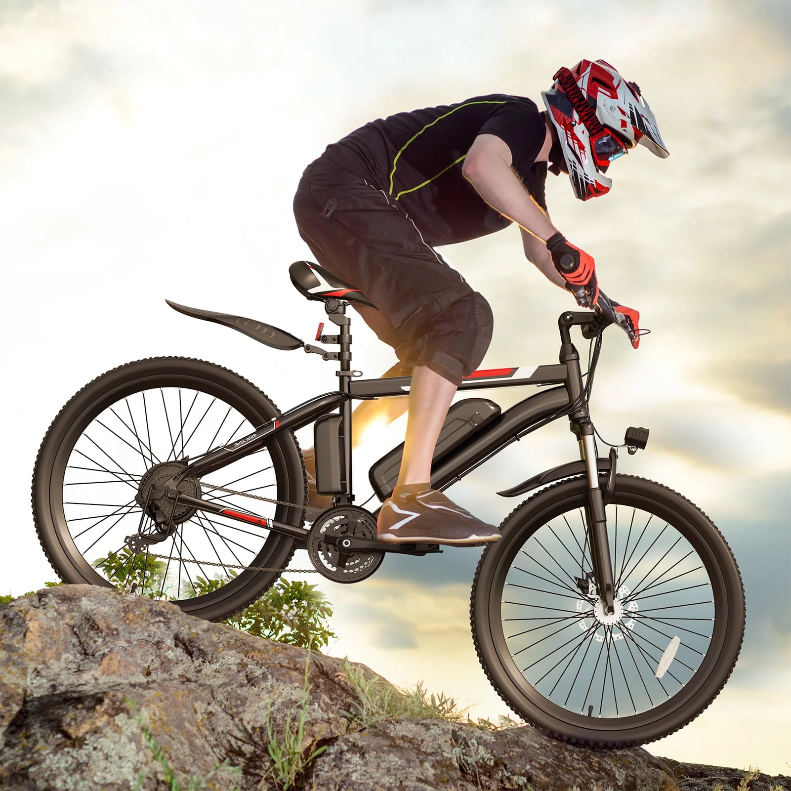 Elifine 500W Electric Bike for Adults, 26