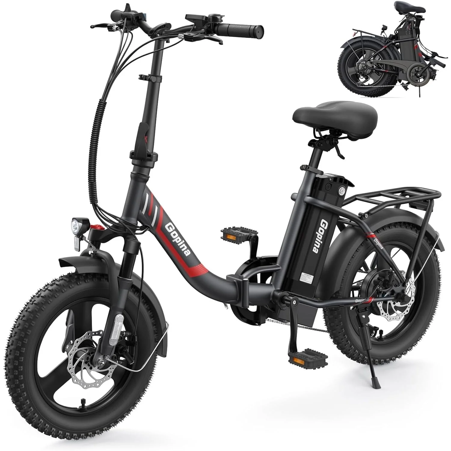 Vivi Electric Bike Folding Electric Cruiser Bike 350W Step-Through Electric Bike 16