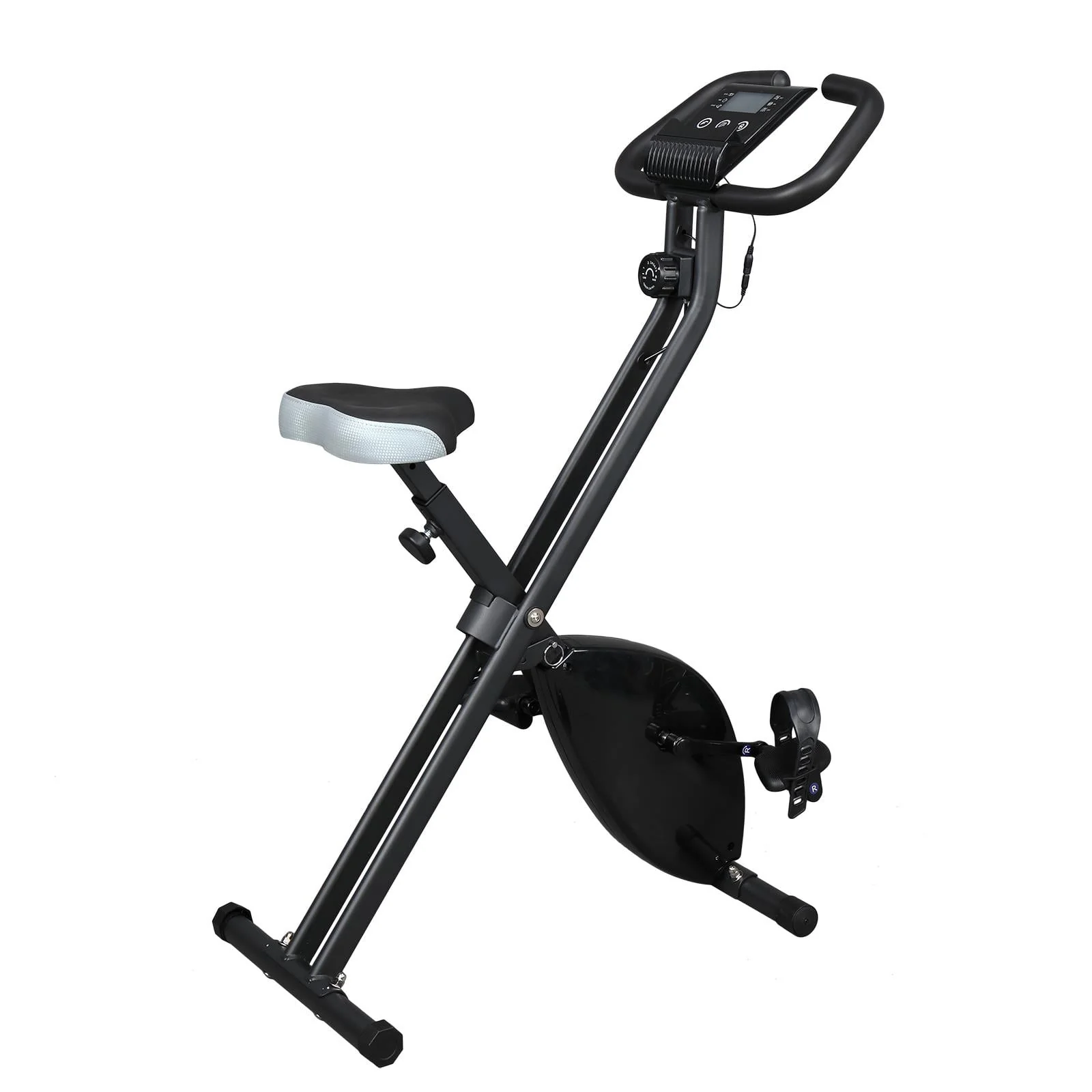 UBesGoo Folding Upright Exercise Bike, with Adjustable Resistance, 220 lb Maximum Weight