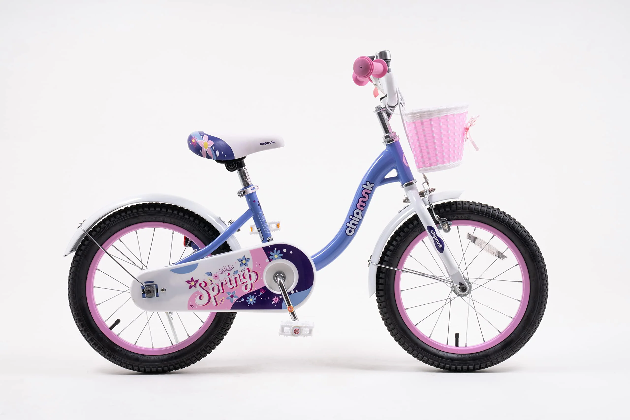 royalbaby chipmunk girls bike,18 inch kids bike with basket girl cycle bikes for age 5-9 years with kickstand children bicycl