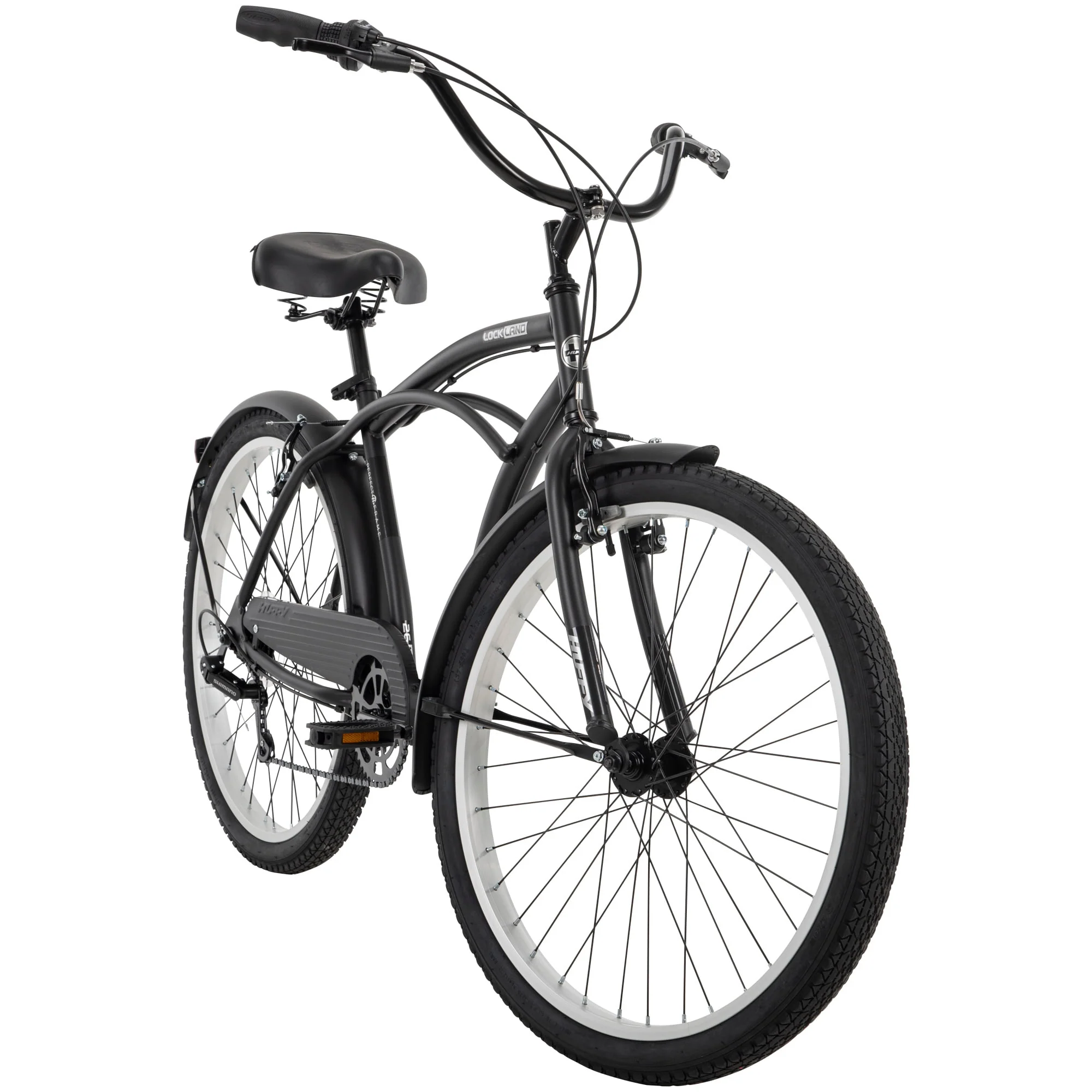 Lockland 26-inch 7-speed Cruiser Bike for Men, Black