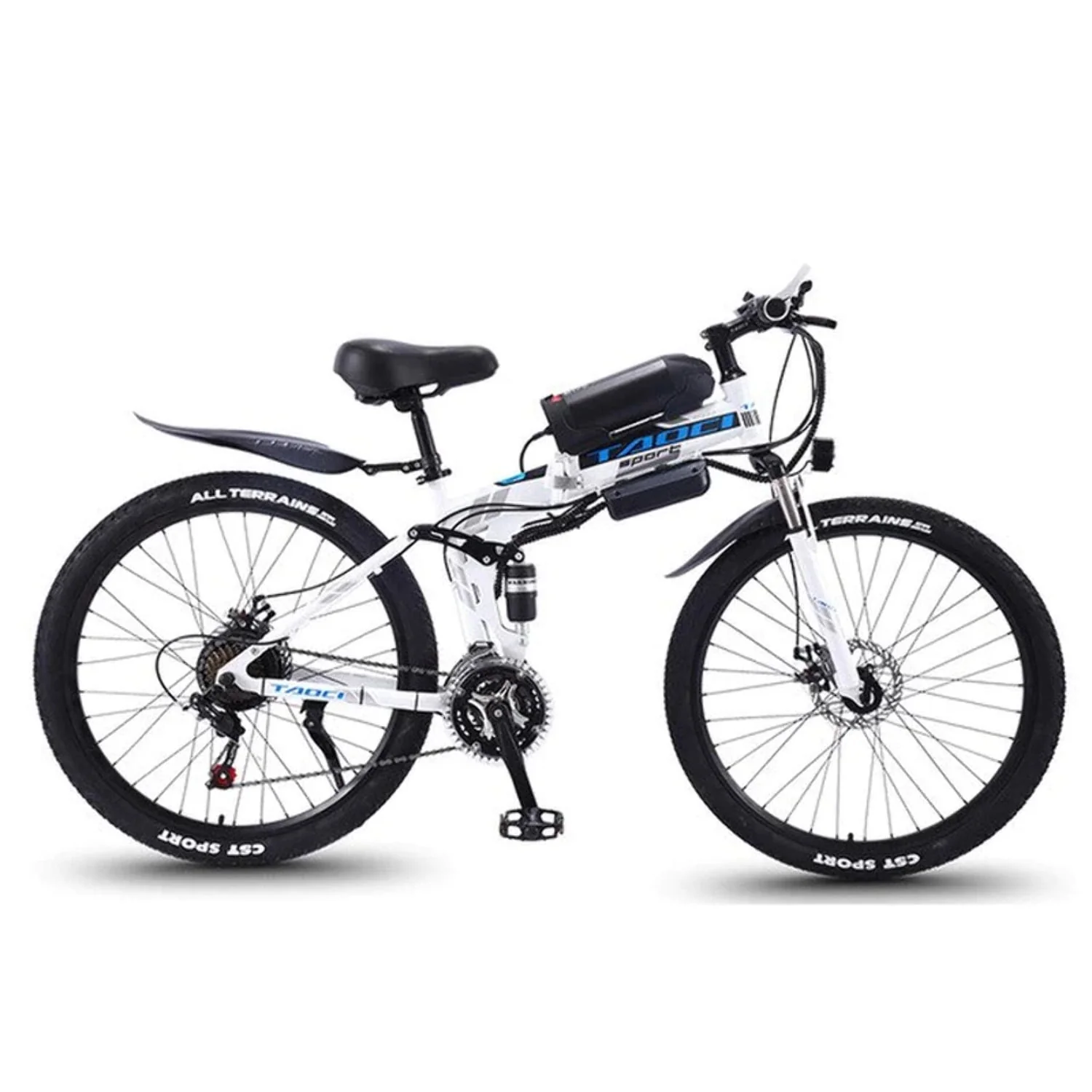 Electric Folding Mountain Bike 26 Inch 21 Speed Long Endurance Power-Assisted Bicycle Electric City Bike