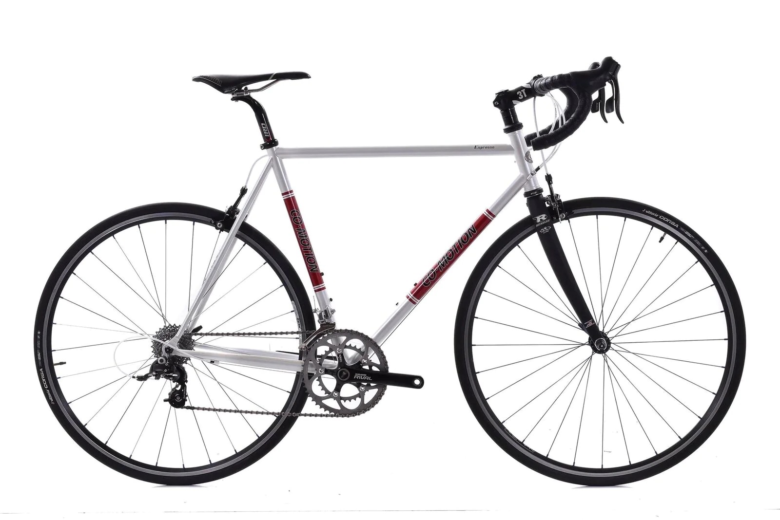 USED Co-Motion Espresso Steel 56cm Road Bike SRAM Rival 2x10 speed Velocity Whee