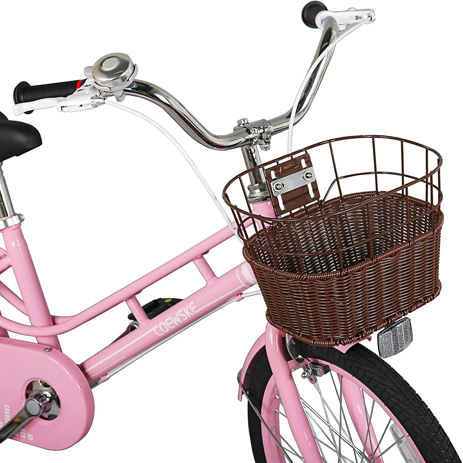 Coewske Kids Bike 20 inch Boys Girls Bicycle with Hand Brake and Kickstand, Pink