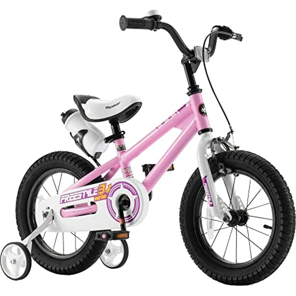 RoyalBaby Kids Bike Boys Girls Freestyle Bicycle 16 Inch with Training Wheels