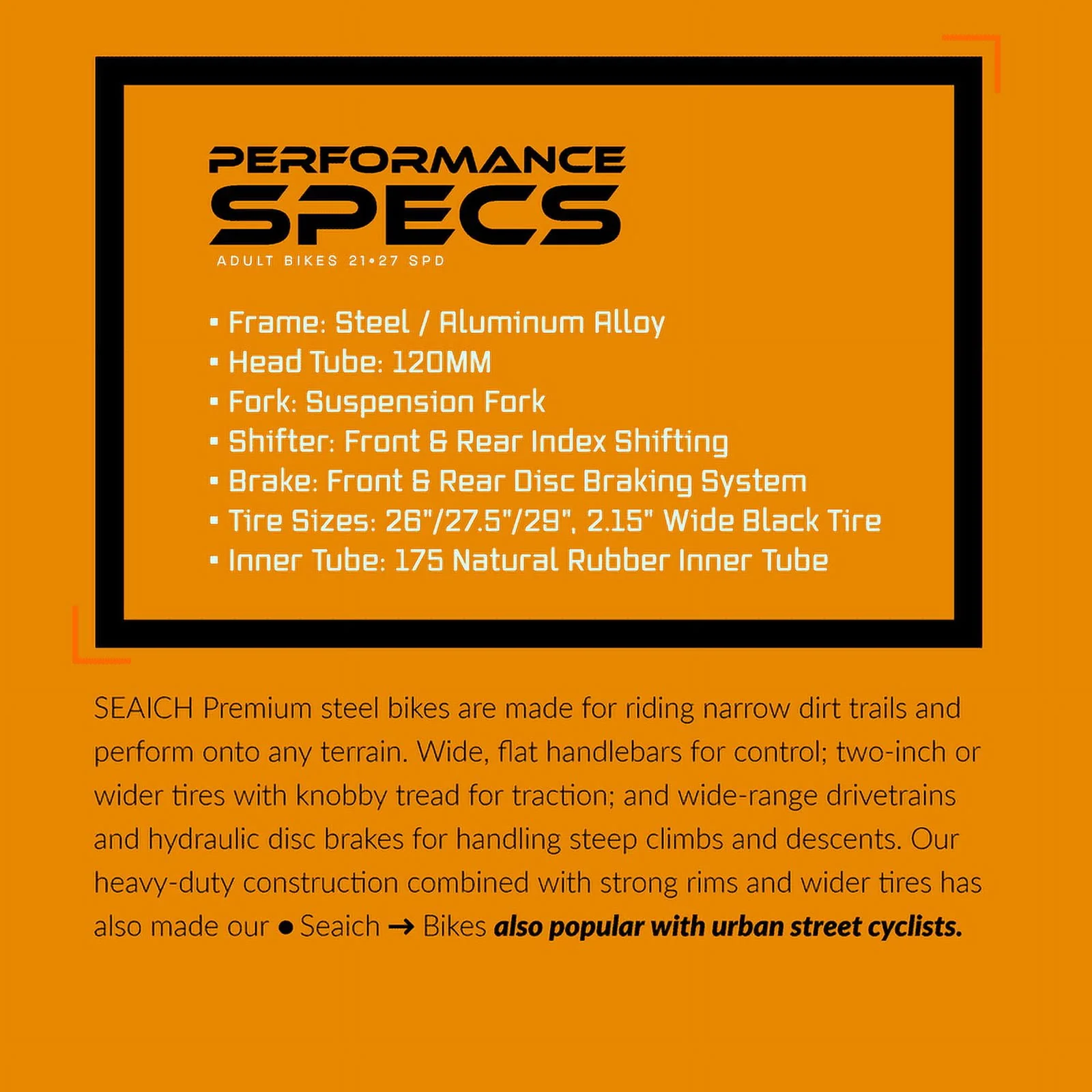 White Hardtail Bike SEAICH WXB 26