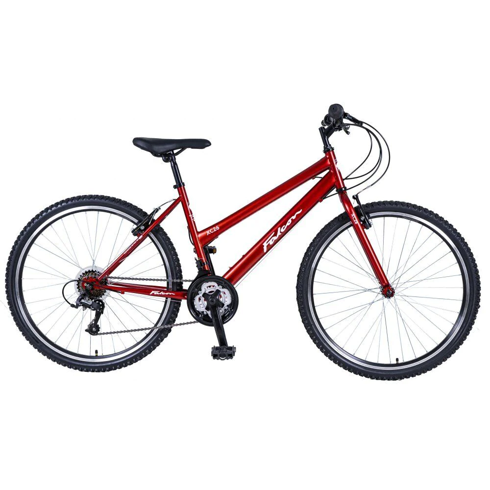 Falcon XC26 Ladies 26" Wheel 17" Frame 21 Speed MTB Bike Bicycle Red
