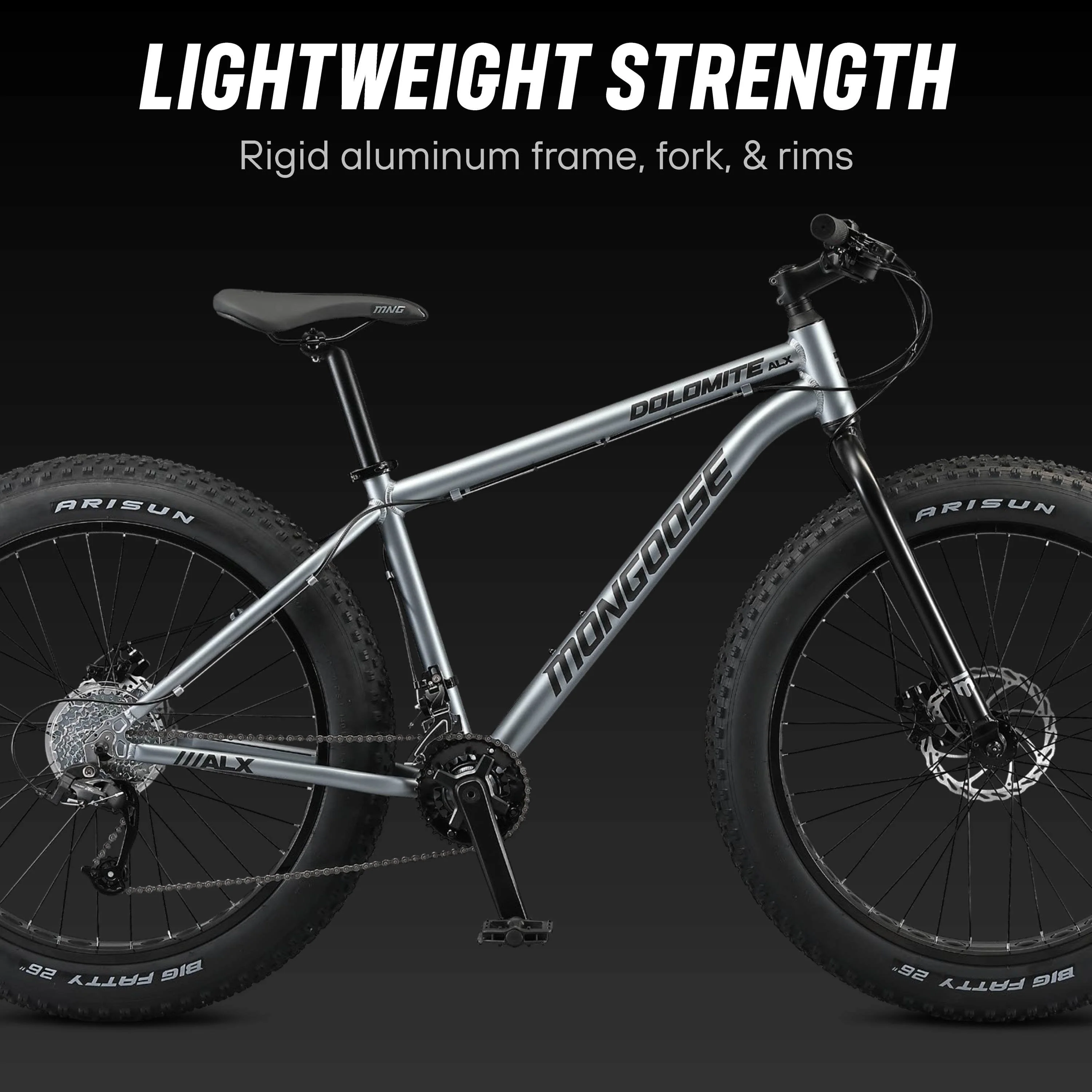 26-in. Dolomite ALX Unisex Fat Tire Mountain Bike, Gray