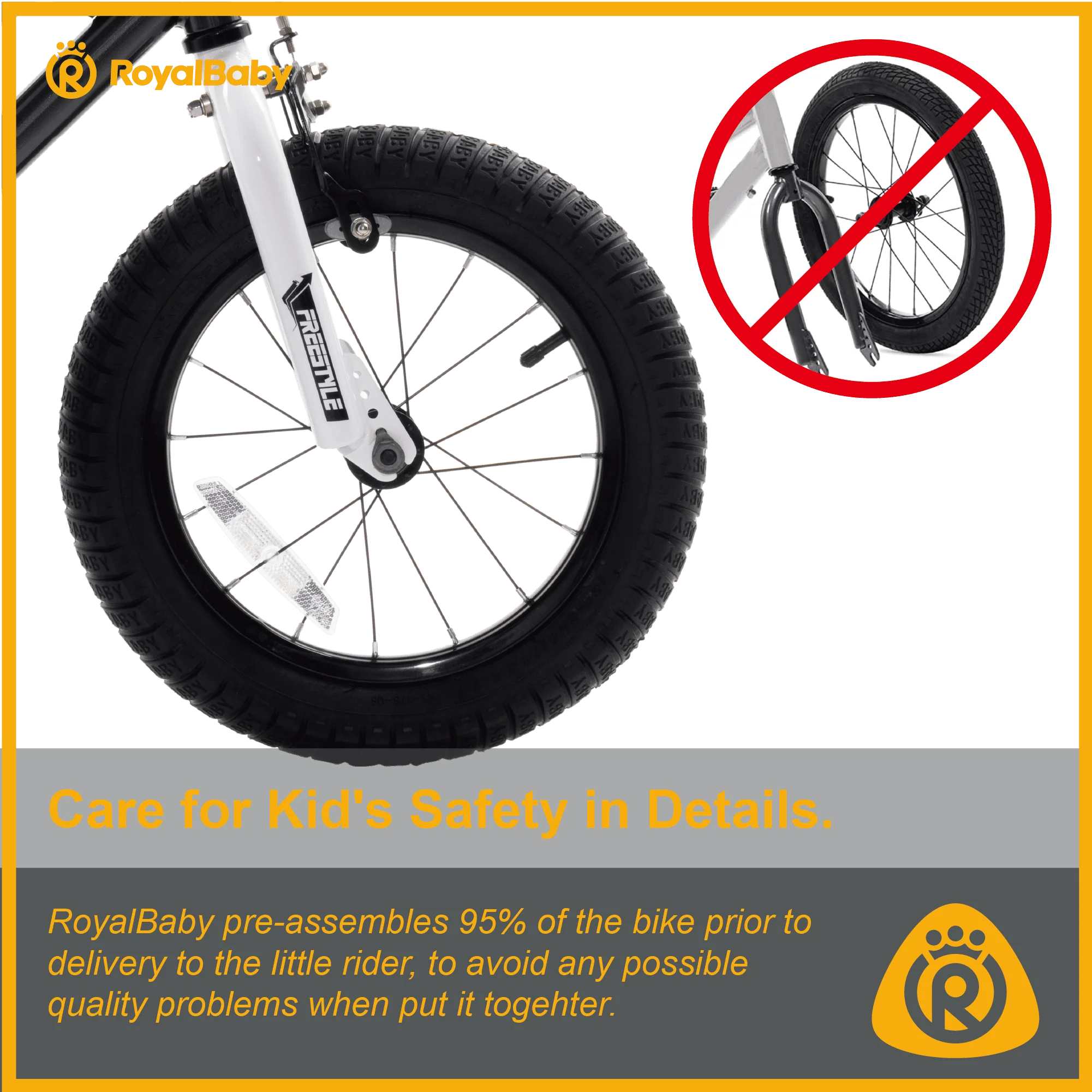 Royalbaby Boys Girls Kids Bike 18 In BMX Freestyle Black 2 Hand Brakes Bicycles with Kickstand