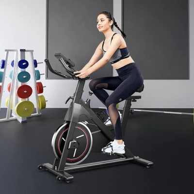 Costway Stationary Exercise Bike Cycling Bike W/22Lbs Flywheel Home Fitness Gym Cardio