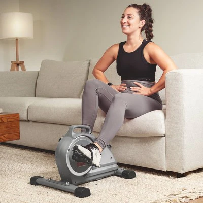 Sunny Health & Fitness Magnetic Mini Exercise Bike - Gray