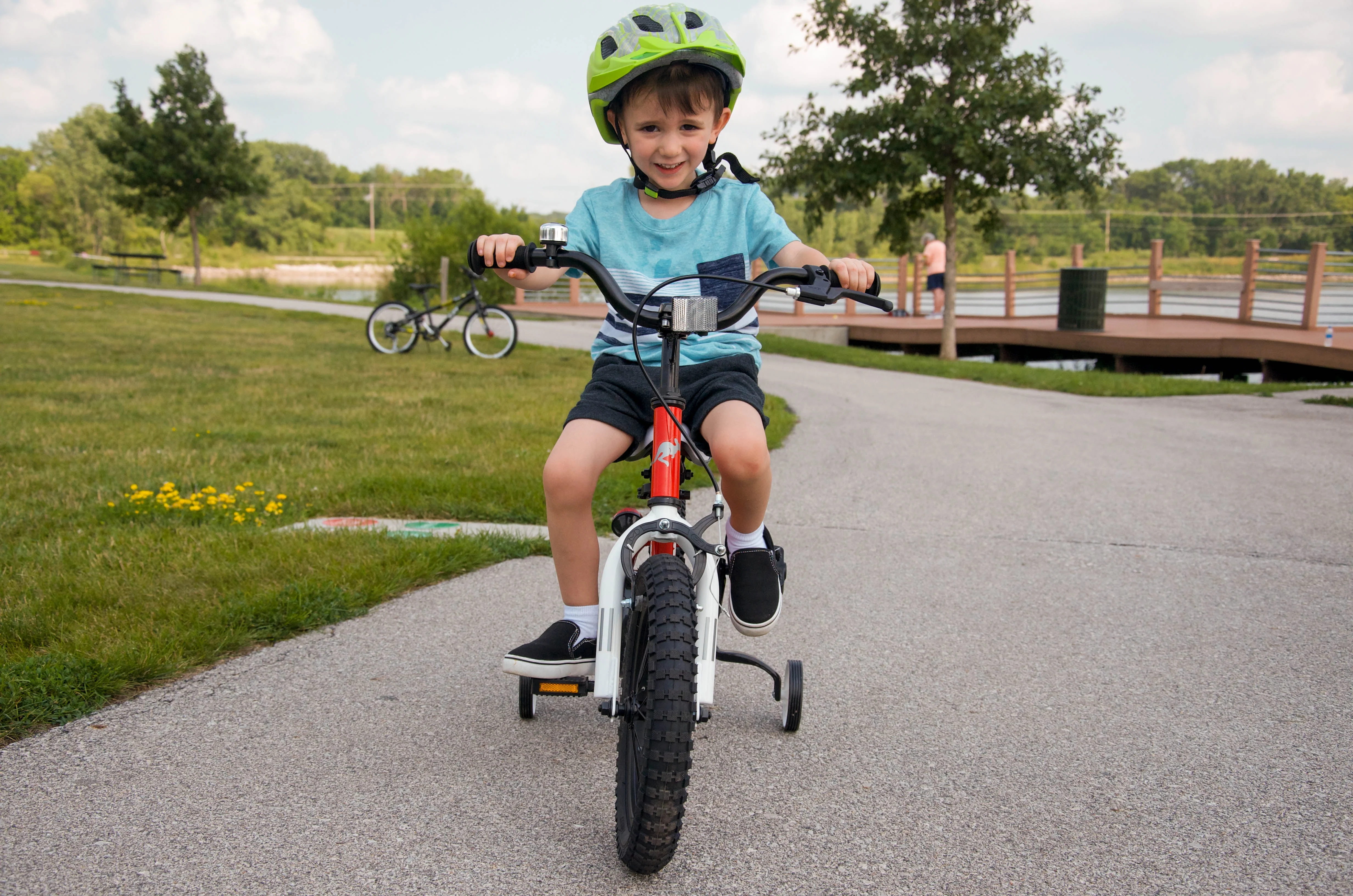 Joey Hopper 18 Inch Easy Assembly Kid's Bicycle, Bell Included, Red