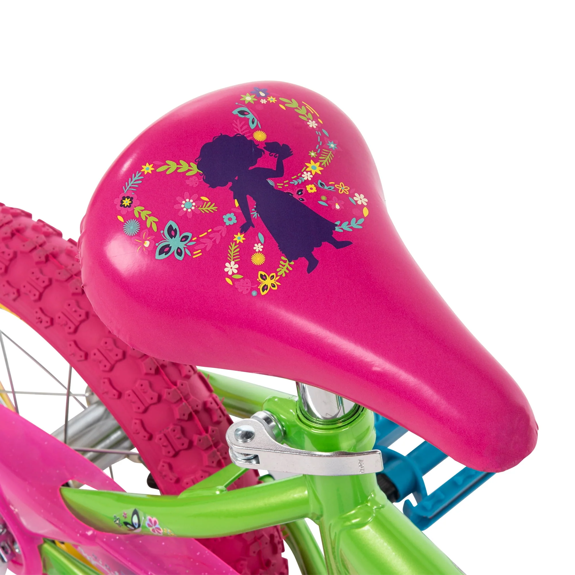 Encanto 12-inch Bike for Girls, Pink/Green/Blue, by Huffy